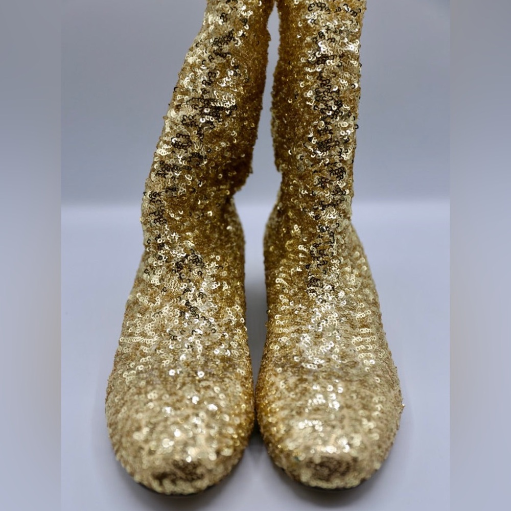 Gold Sequin Dolce & Gabbana Boots